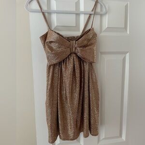 Gold mini dress! Never worn!